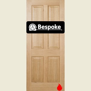 Bespoke Regency 4-Panel Oak Fire Door