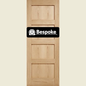 Bespoke 4-Panel Contemporary Oak Door