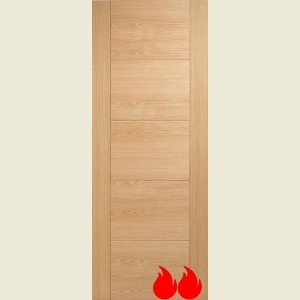 30 x 78 Vancouver Pre Finished Oak FD60 Acoustic Fire Door 762 x 1981 x 54mm