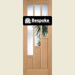 Bespoke Coventry Oak 3-Light Clear Glass Door