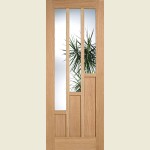 24 x 78 Coventry Oak 3-Light Clear Glass Door 610 x 1981 x 35mm