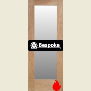 Bespoke Pattern 10 Clear Glazed Interior Oak Fire Door