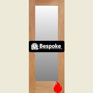 Bespoke Pre Finished Pattern 10 Oak Clear Glass Fire Door