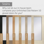 32 x 80 Pattern 10 Clear Glazed Interior Oak Door