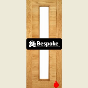 Bespoke Seville Oak Glazed Fire Door