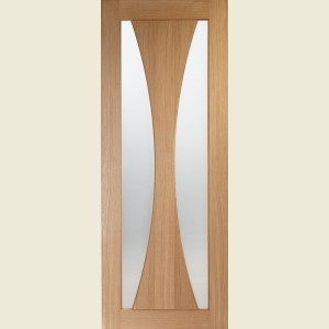 30 x 78 Prefinished Verona Oak Clear Glazed Door 762 x 1981 x 35mm