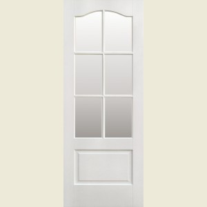 33 x 78 Kent 6-Light Clear Glazed Door White
