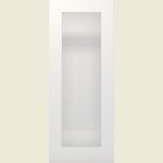 27 x 78 Denver White Primed Frosted Glass Door 686 x 1981 x 35mm