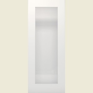 33 x 78 Denver White Primed Frosted Glass Door 838 x 1981 x 35mm