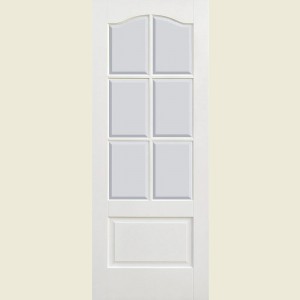 33 x 78 Kent Whit Primed 6-Light Clear Bevelled Glass Door 838 x 1981 x 35mm