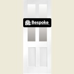 Bespoke Pattern 44 Shaker White Primed Clear Glazed Door