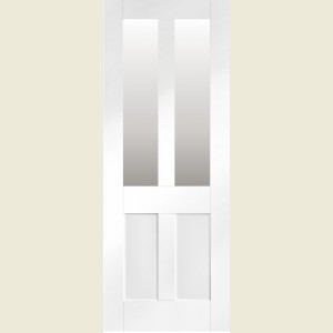 30 x 78 Pattern 44 Shaker White Primed Clear Glazed Door 762 x 1981 x 35mm