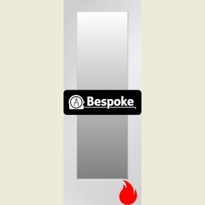 Bespoke Pattern 10 White Primed Clear Glazed FD30 Fire Door