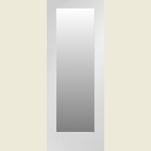 12 x 78 Pattern 10 White Primed Clear Glazed Door 305 x 1981 x 35mm