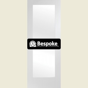 Bespoke Pattern 10 White Primed Frosted Glass Door