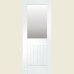 24 x 78 Suffolk Clear Glazed White Primed Door 610 x 1981 x 35mm