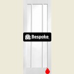 Bespoke Worcester White Primed Clear Glazed FD30 Fire Door