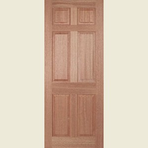 33 x 78 Regency 6-Panel Hardwood Door