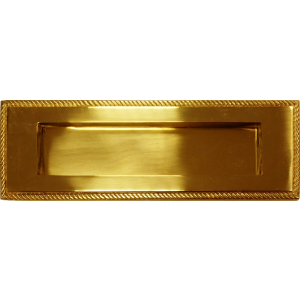 279mm x 90mm Georgian Letter Plate Polished Brass