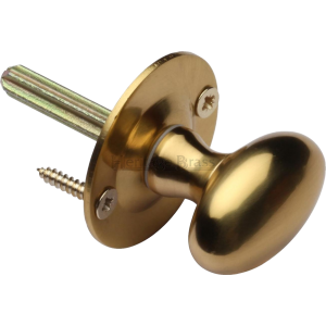 Oval Rack Bolt Thumb-Turn Satin Brass