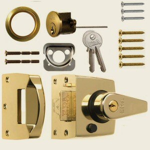 40mm Brass Double-Locking Nightlatch