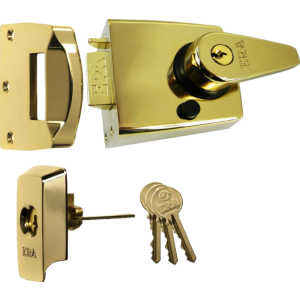 60mm BS Polished Brass High Security Nightlatch